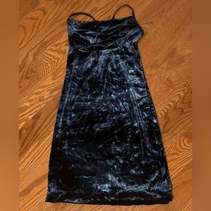 Rampage blue velvet bodycon dress